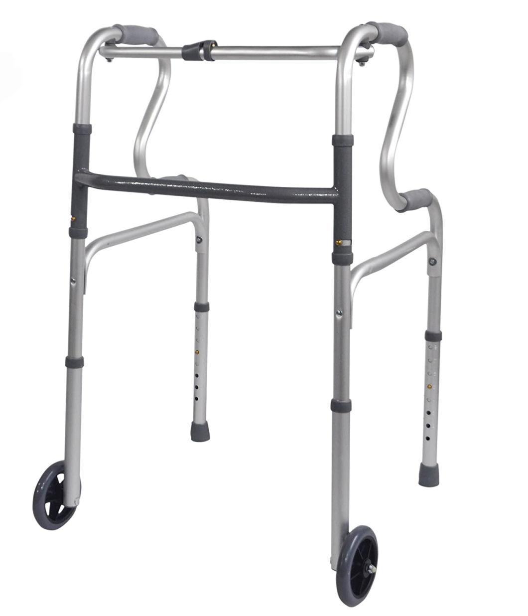 Rollator Walker Folding Lunge Walking Frame Lightweight Aluminium with Wheels