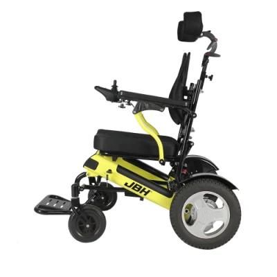 Jbh CE Approved Aluminium Portable Power Folding Wheelchair Anti-Theft
