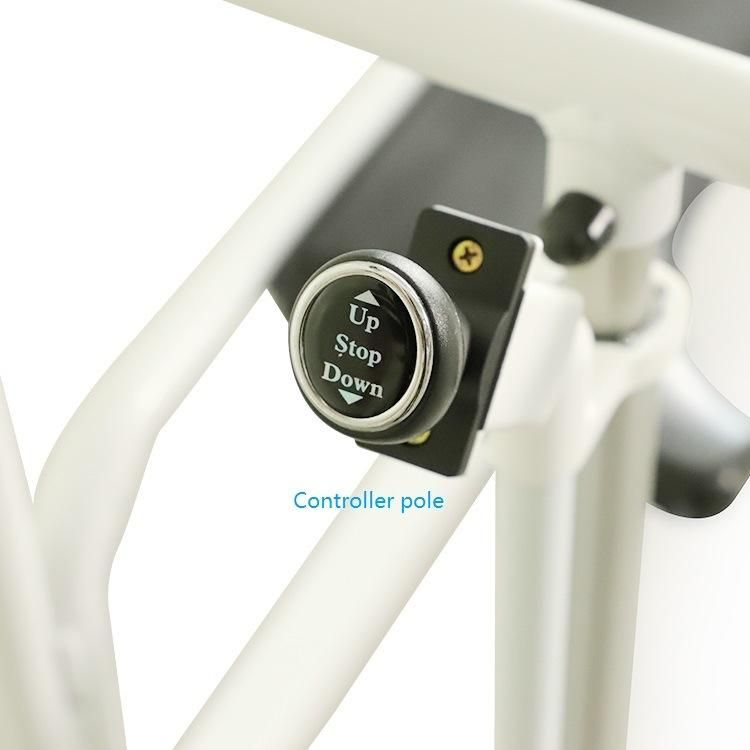 Electric Powered Patient Lift Transfer Chair with Commode