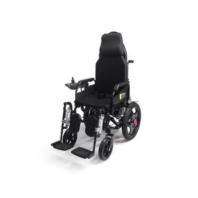 Topmedi Foldable Motor Automatic Reclining High Back Wheelchair for Elderly