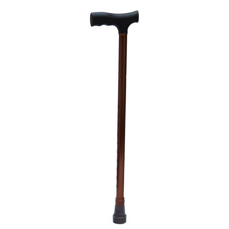 Non-Slip Hand Grip and Non-Slip Foot Pad Aluminum Lightweight Easy Carry Portable Adjustable Height Crutch Weight Capacity 100kgs for Old Man Walking Aids