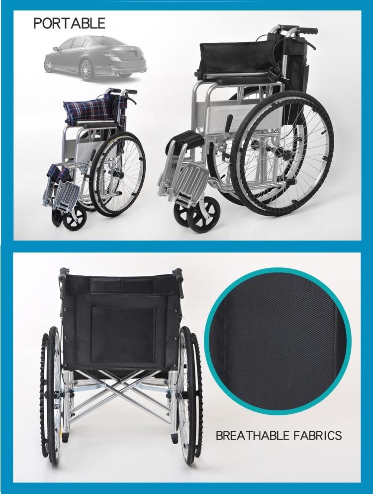 Hochey Medical Portable Folding Lightweight Home Use Wheelchair