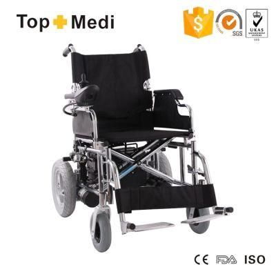 High Strength Steel Folding Electric Wheelchair with Storage Bag