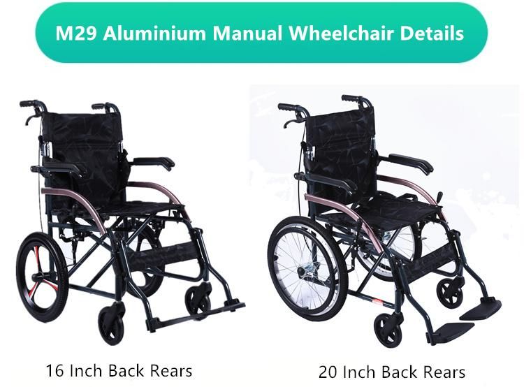 100kg Loading Portable Lightweight Folding Wheelchair