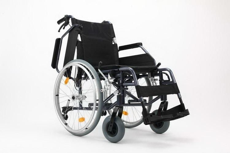 Manual Wheelchair Alloy Drop Back Handle Rehabilitation Wheelchair with Lithium Battery