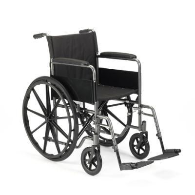 Steel Wheelchair with Swing Away Footrests Silla De Ruedas