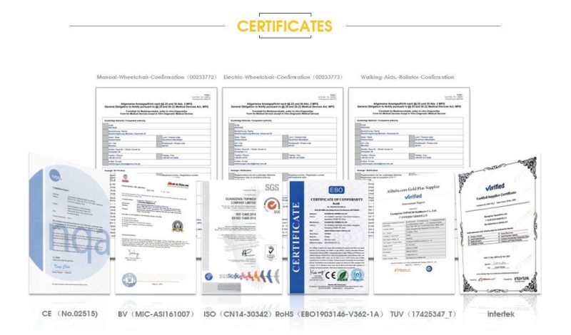 2021 Topmedi Folding Electric Wheelchair for The Elderly Disabled Wheelchair with CE