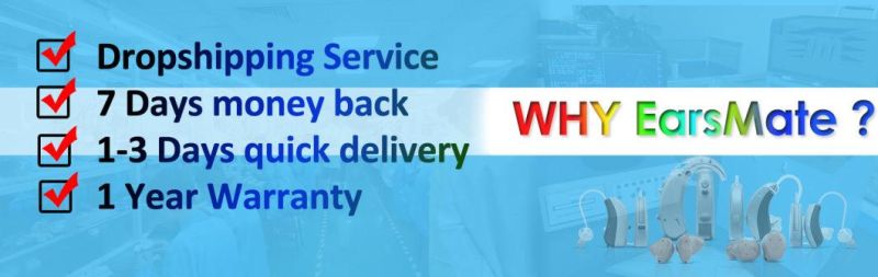 Bluetooth Type Wholesale Ear Hearing Aid Rechargeable Battery Blue Color