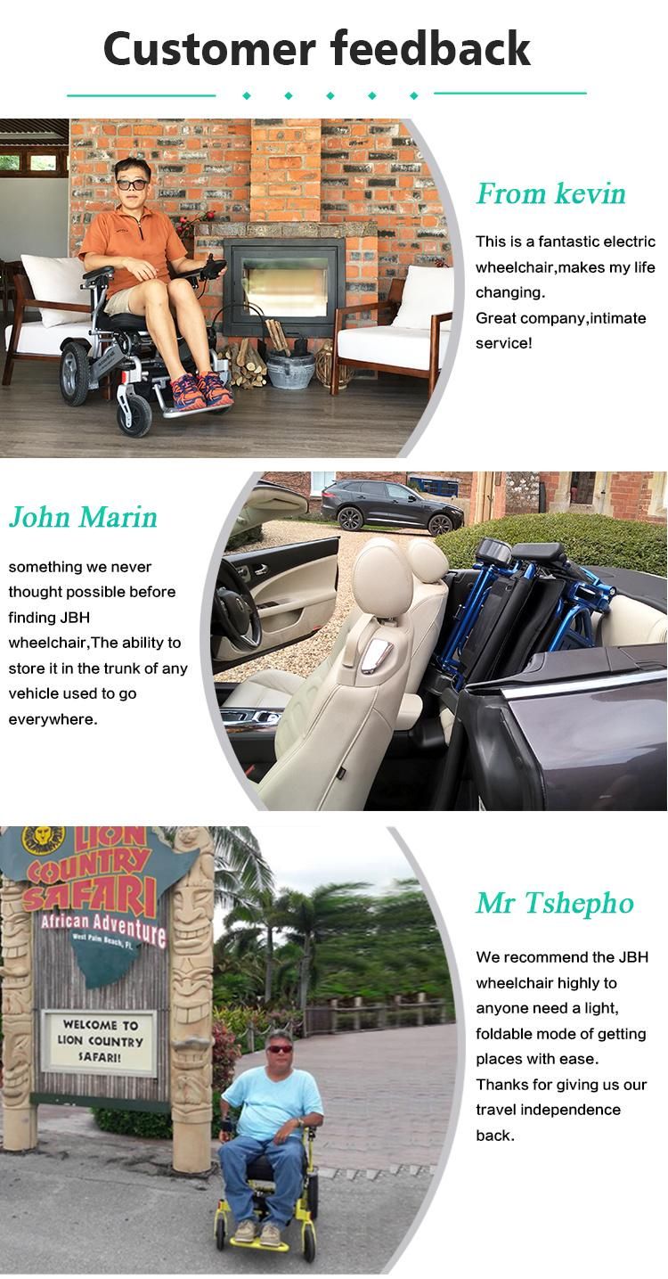 2019 Hot Sale Aluminium Folding Lithium Battery Motorized Wheelchair