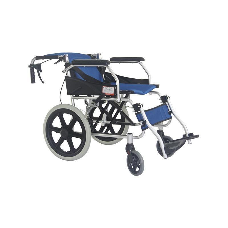 Mn-Ly002 Rehabilitation Medical Wheelchair with Foldable Backrest and Handle Brakes