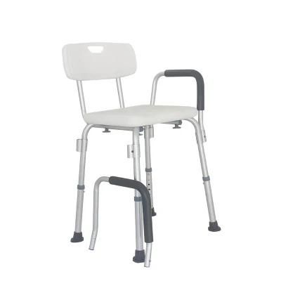 Aluminum Adjustable Chair Bathing Shower for Disabled with Arms and Backrest