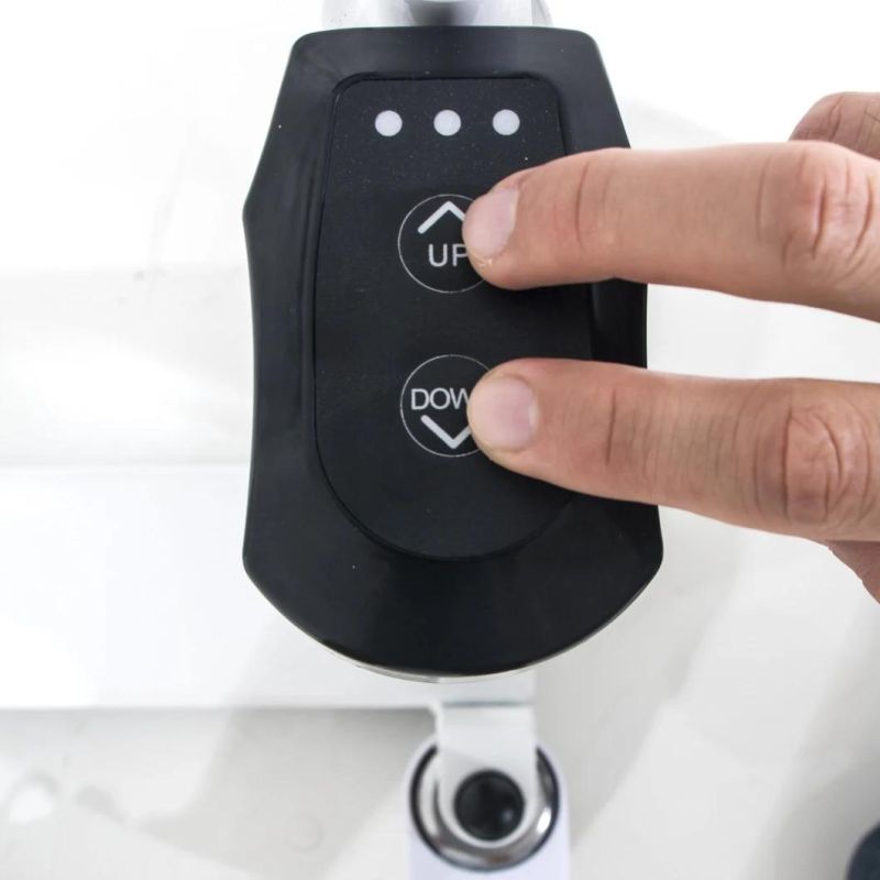 Electric Lift Mode Transfer Commode Wheelchair Water Proof Which Can Hold 120 Kg.
