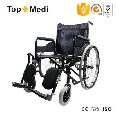 Guangzhou Manufacturer Manual Steel Wheelchair for Disabilities