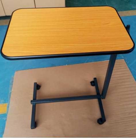 Overbed Table Portable Desk with Castor Wheels Mobility Aid