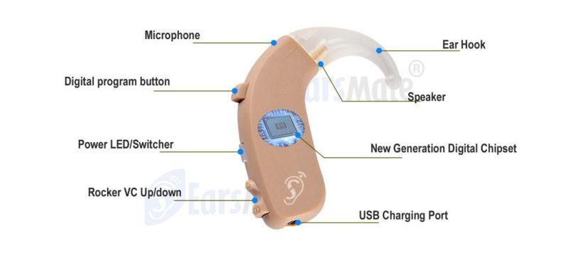 Quality Digital Bte Hearing Aids Noise Reduction and Feedback Cancellation