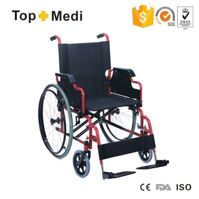 Steel Wheelchair with Flip-up Desk Armrest