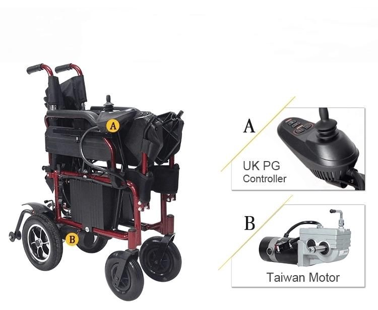 Aluminum Folding Handicapped Electric Wheelchair with Pg Controller