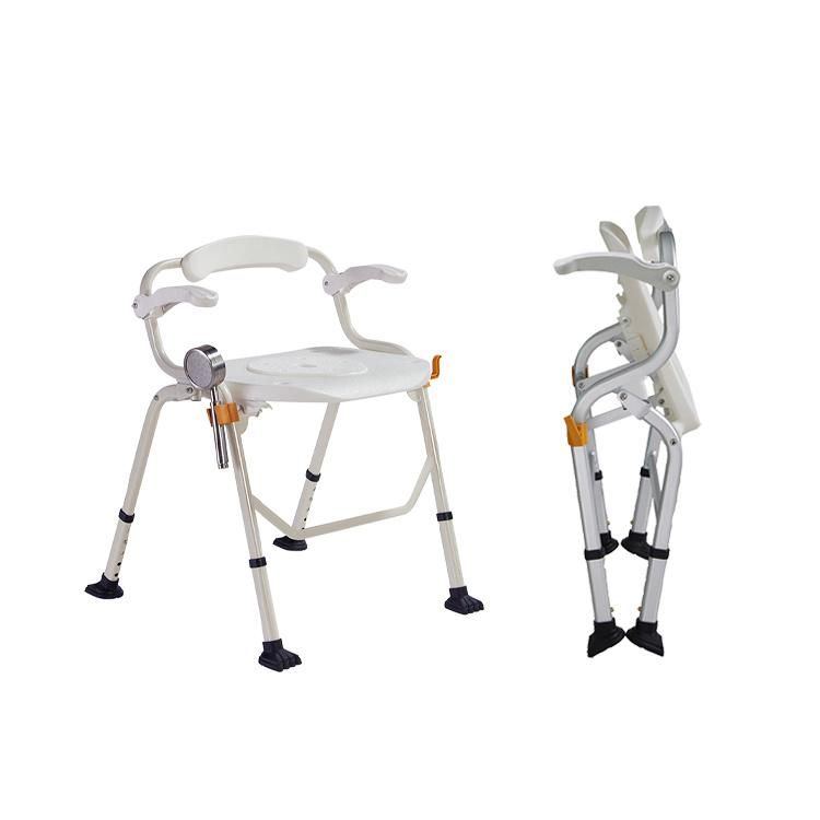 Durable Folding Adjustable Elderly Disabled 3 in 1steel Nursing Chair for Commode/Toilet/Shower