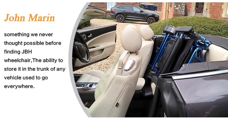 Disabled and Elderly People Use Folding Electric Wheelchair with Removable Lithium Battery