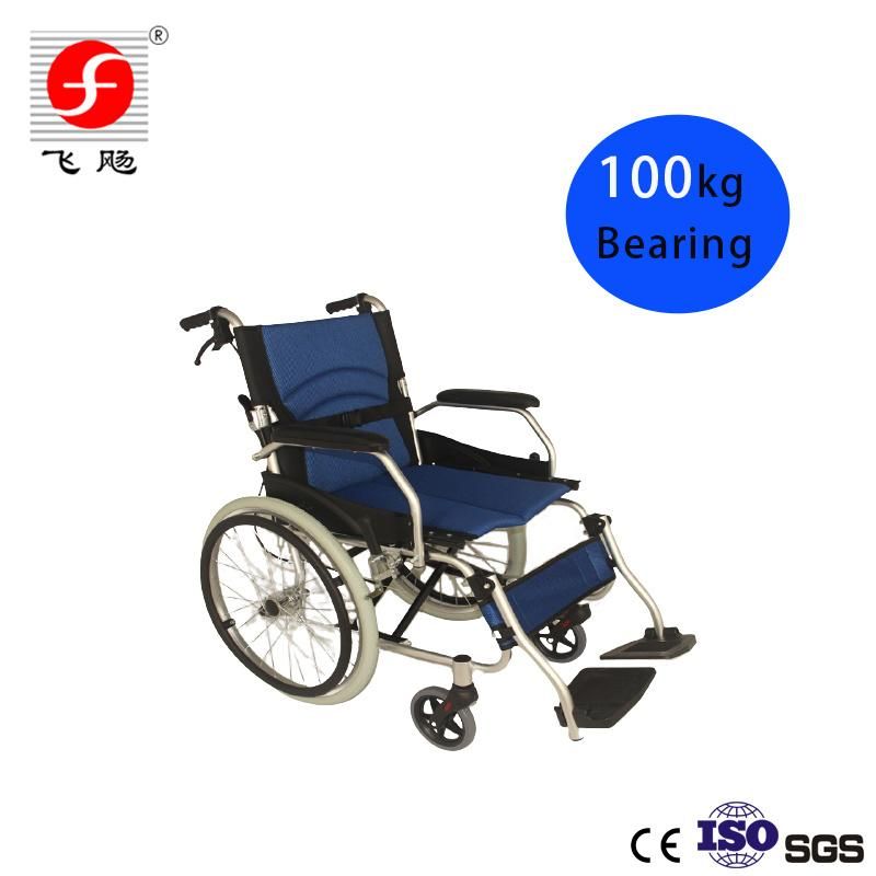 Portable Lightweight Manual Folding Aluminum Wheelchair for Sale