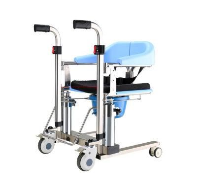 Multifunction Transfer Moving Lifting Stainless Steel Toilet Shower Commode Chair