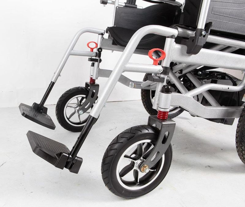 Strong Frame, Comfortable Drive, Lightweight Portable Brush Foldable Electric Power Wheelchair