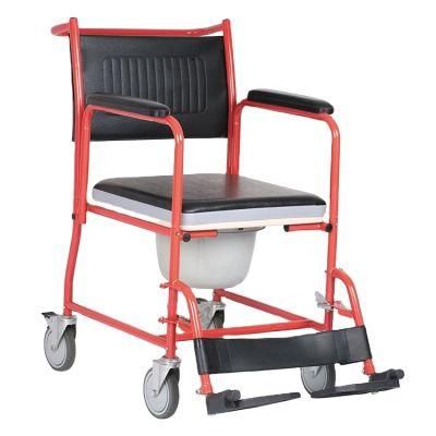 High Quality Folding Shower Commode Toilet Chair for Disabled