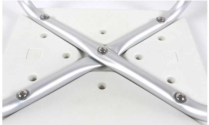 Commode Chair - Aluminum Bath Stool with Cold Protection Cushion