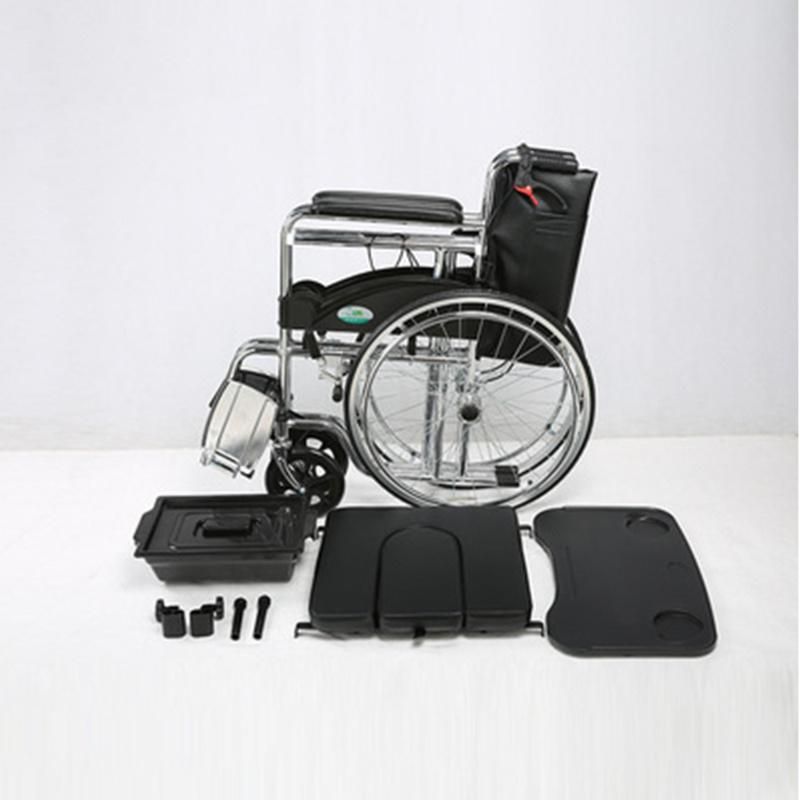 Hot Selling Lightweight Manual Wheelchair Portable Folding Hand Push Adult Disabled Elderly Home User Outside Wheelchair