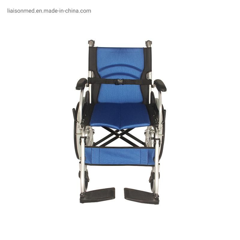 Mn-Ly003 Manual Lightweight Elderly Foldable Handicapped Aluminum Wheel Chair