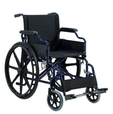 Elderly Steel Manual Folding Bariatric Wheelchair for Disabled