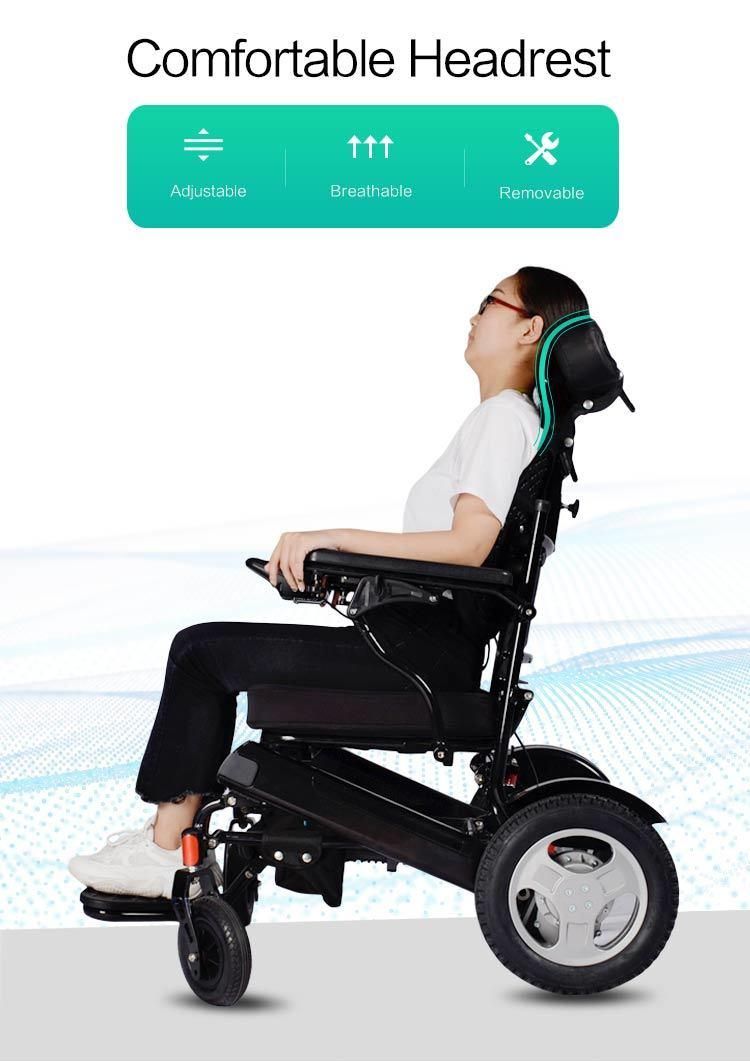 2019 Hot Sale Aluminium Folding Lithium Battery Electric Wheelchair