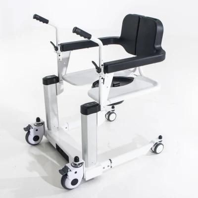 Topmedi Cheap Patient Electric Lift Chair Toilet Seat Commode Transfer Wheelchair for Disabled