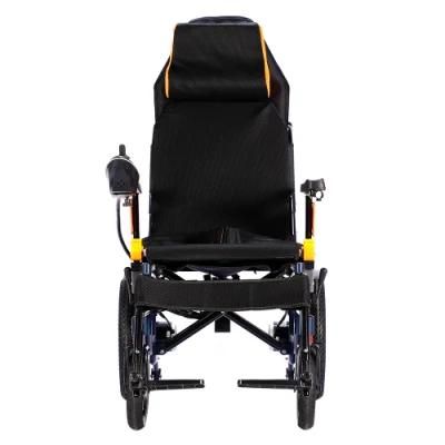 12ah Acid Battery Electric Wheelchair for Disabled and Elderly with High Backrest and 500W Brush Motor