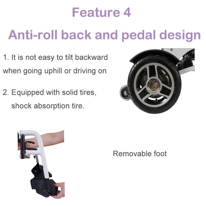 All-Terrain Portable Folding Electric Wheelchair Reclining Electric Wheelchair