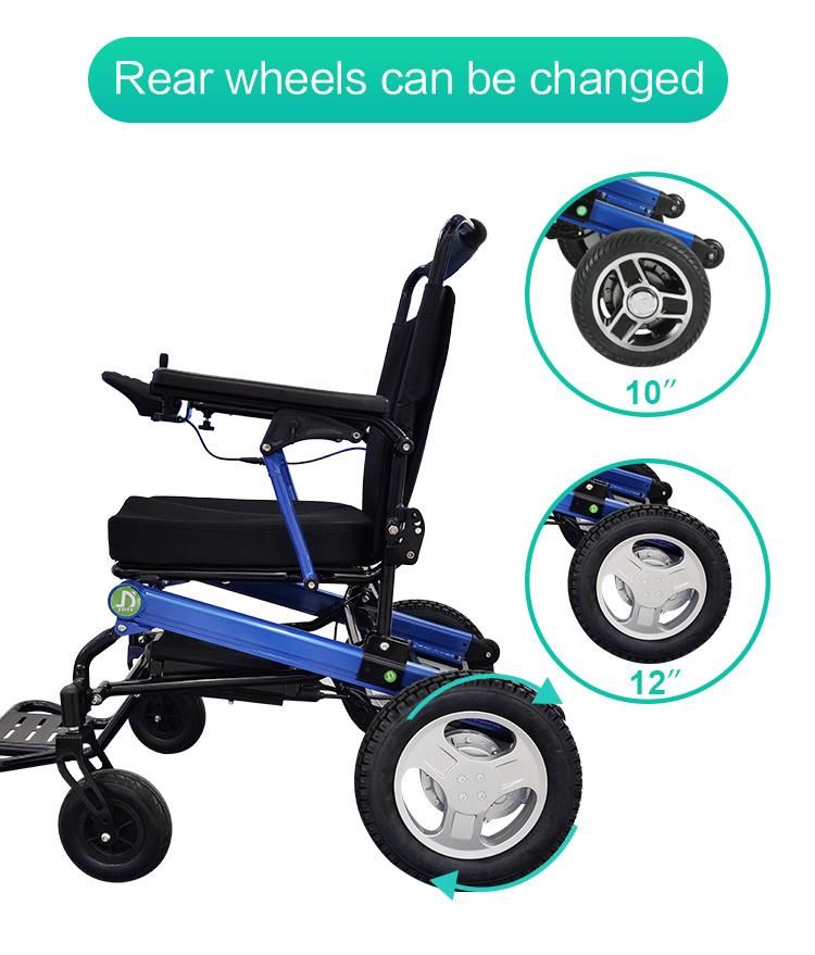 Lightweight Folding Electric Wheelchair with Adjustable Recline Back