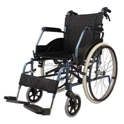 Chinese Manufacturer Aluminum Alloy Light Weight Non Electric Foldable Manual Wheelchair