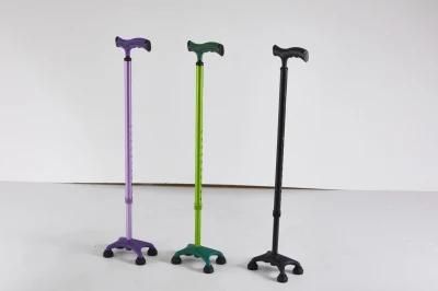 New Design Style Lightweight Aluminum Handle Walking Stick Folding Non-Slip Cane