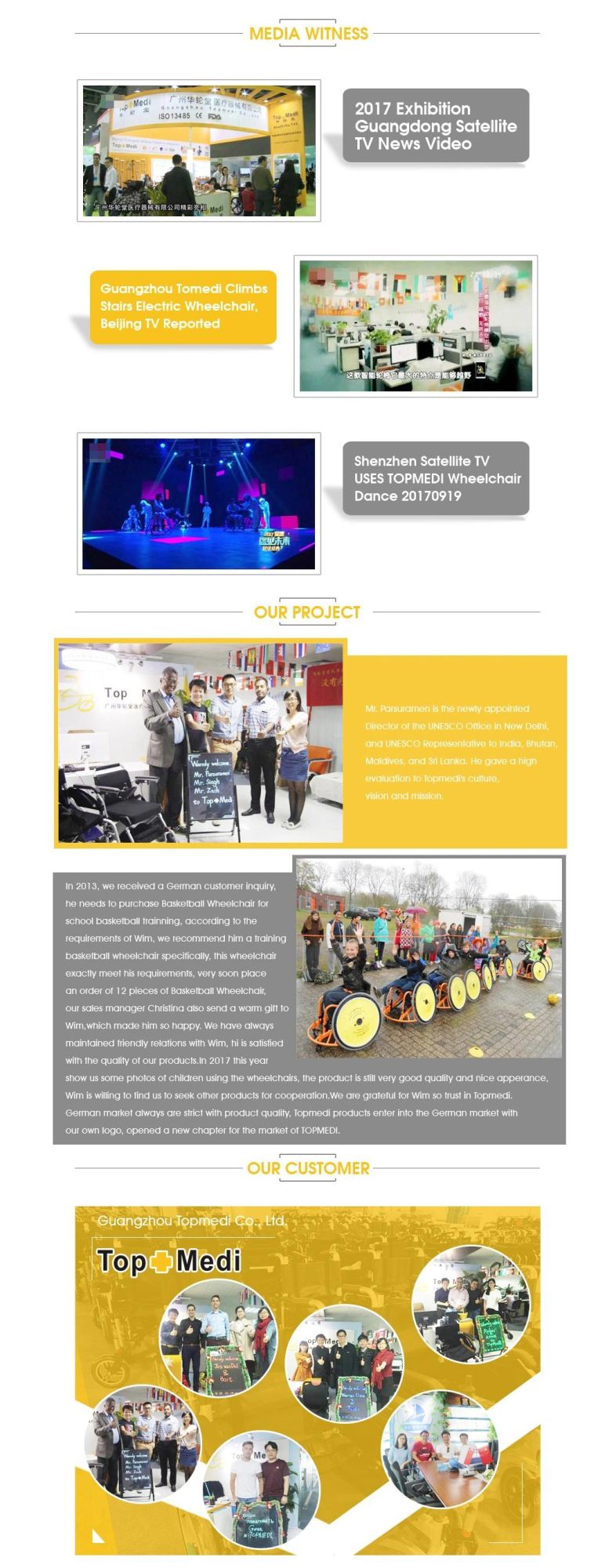 Topmedi Hotsales Badminton Wheelchair for Handicapped Sportman