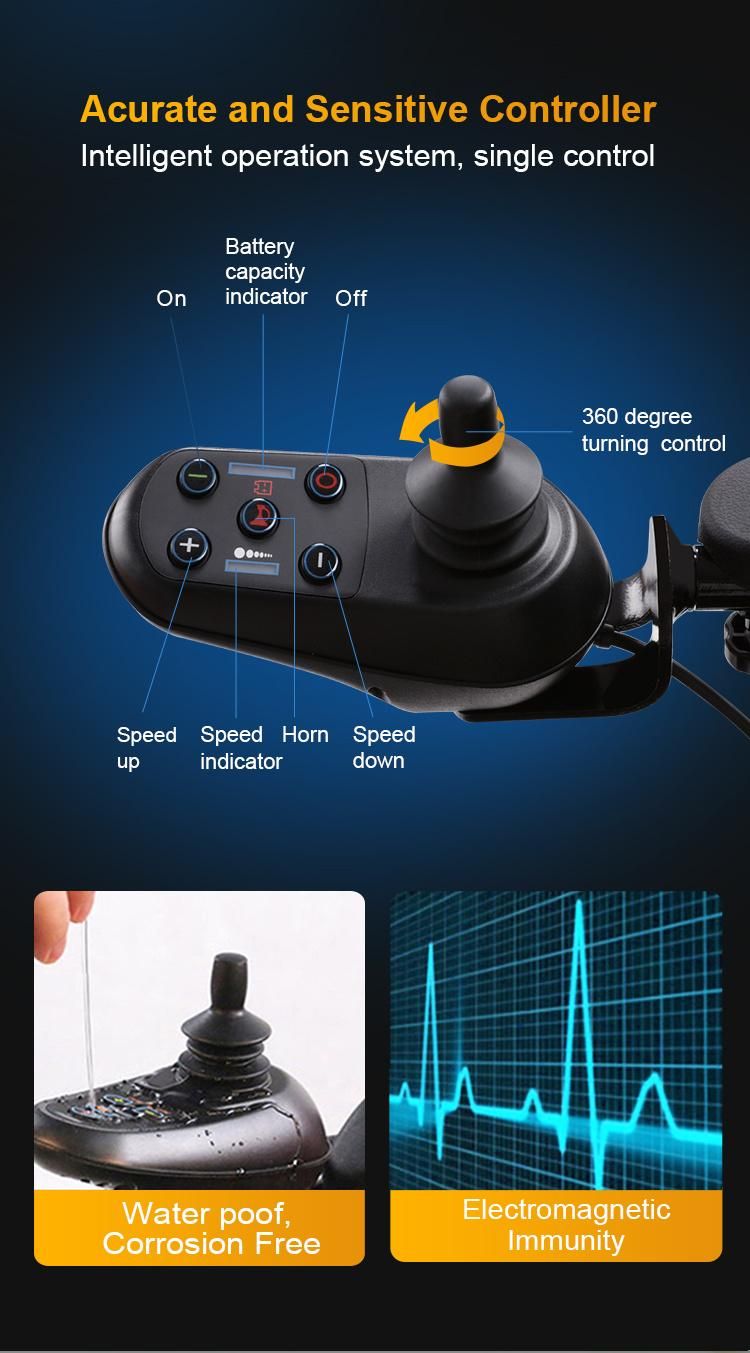 Smart Factory Directly Supply Motorized Wheelchair Comfortable Power Electric Scooter Elder Wheelchair