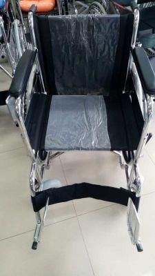 Foldable Manual Steel Economical Wheelchair for Handicapped