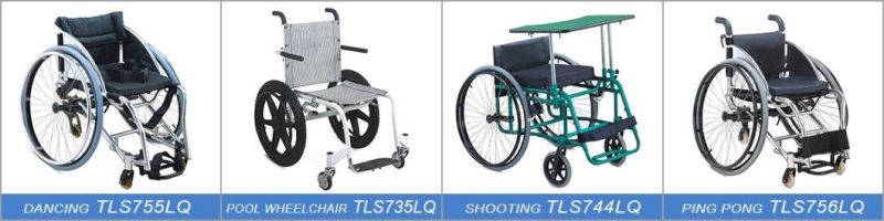 Basketball Forward Sport Training Manual Aluminum Wheelchair for Disabled