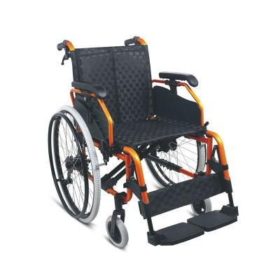 Rehabilitation Physiotherapy Equipment Manual Wheelchair with United Brake for Elders