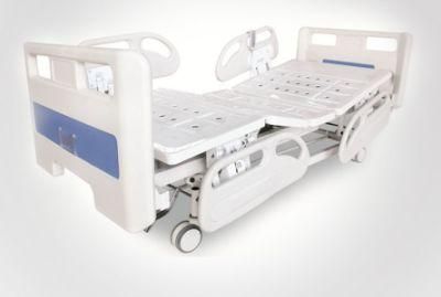 Electric Three Function Hospital Bed ICU Bed with Central Brake ABS Sied Rails