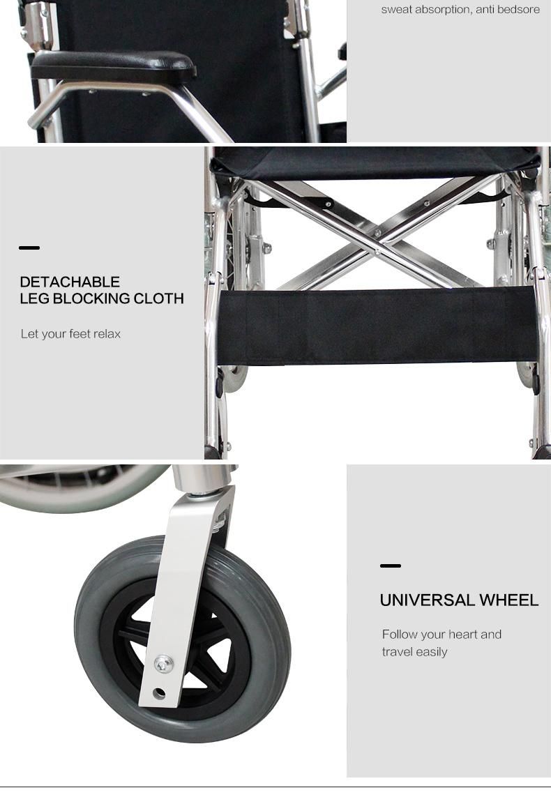 Hq863L High Quality Homecare Manual Lightweight Foldable Wheelchair