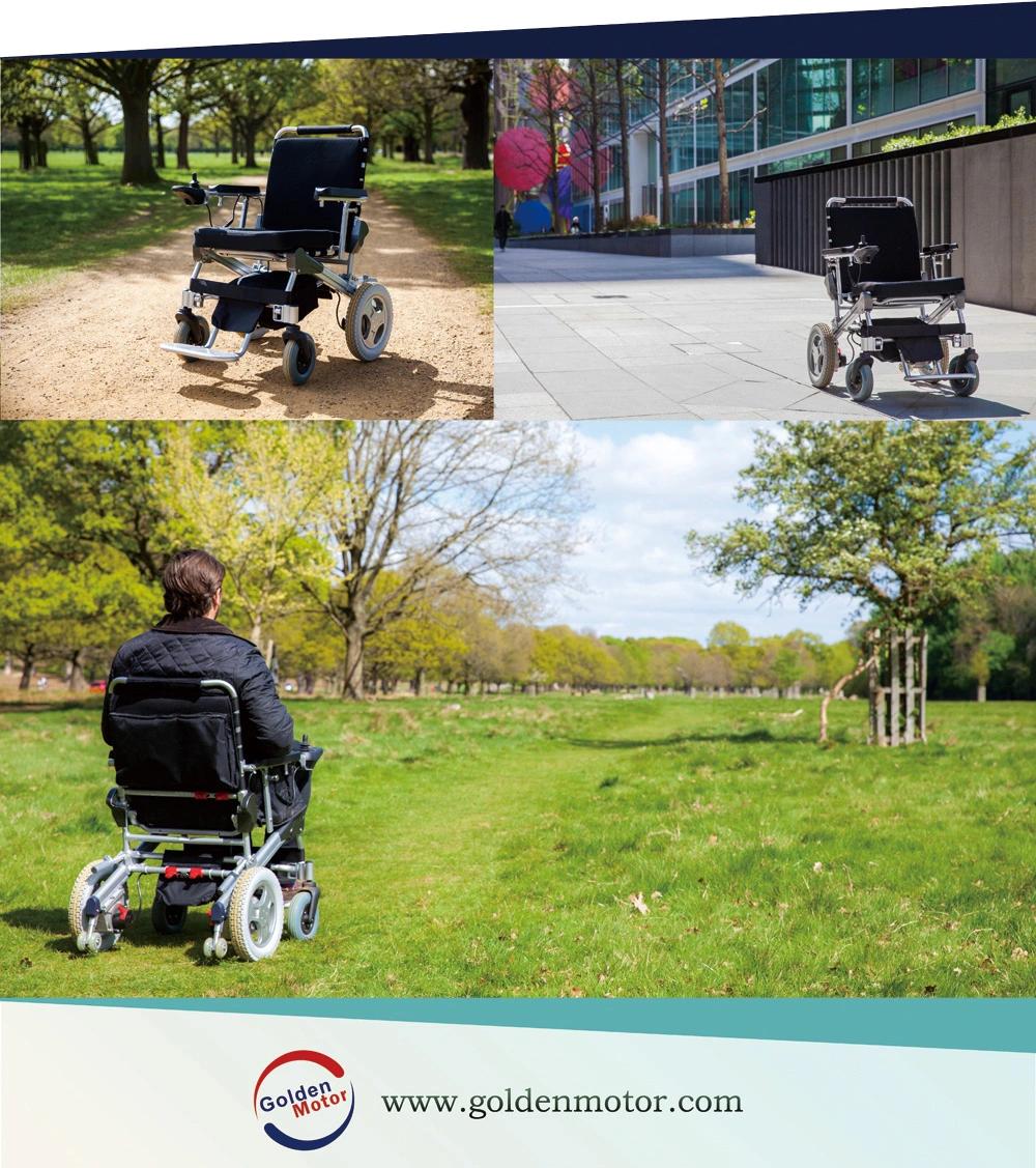 e-Throne Folding Wheelchair(8′′Brushless Motor)Light Portable Fold Mobility Scooter for Disabled