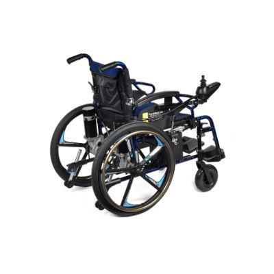 Outdoor Medical Equipment Aluminum Powered Folding Electric Wheelchair with Taiwan Motor