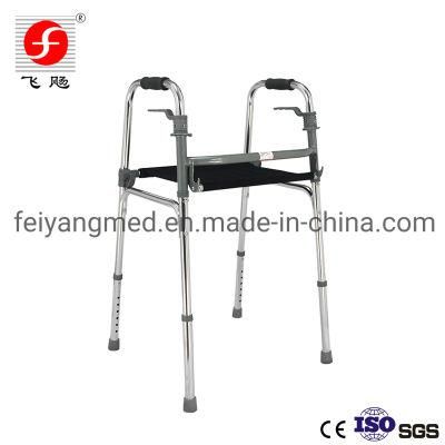 Aluminum Lightweight Walker Frame Walking Mobility Aids Rollator Walker with Anti-Slip Tips for Elder or Disabled People
