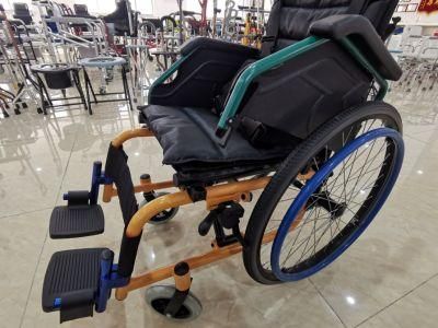 New Shanghai Brother Medical Swing Away Footrests Silla De Ruedas Konfort Standard Elevable Manual Drive Wheelchair Factory