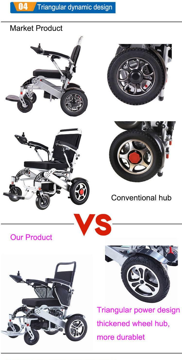 Electric Mobility Folding Lightweight Motorized Power Wheelchair with CE Certificated